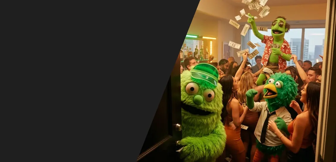 Die Betya Maskottchen auf einem VIP-Abend